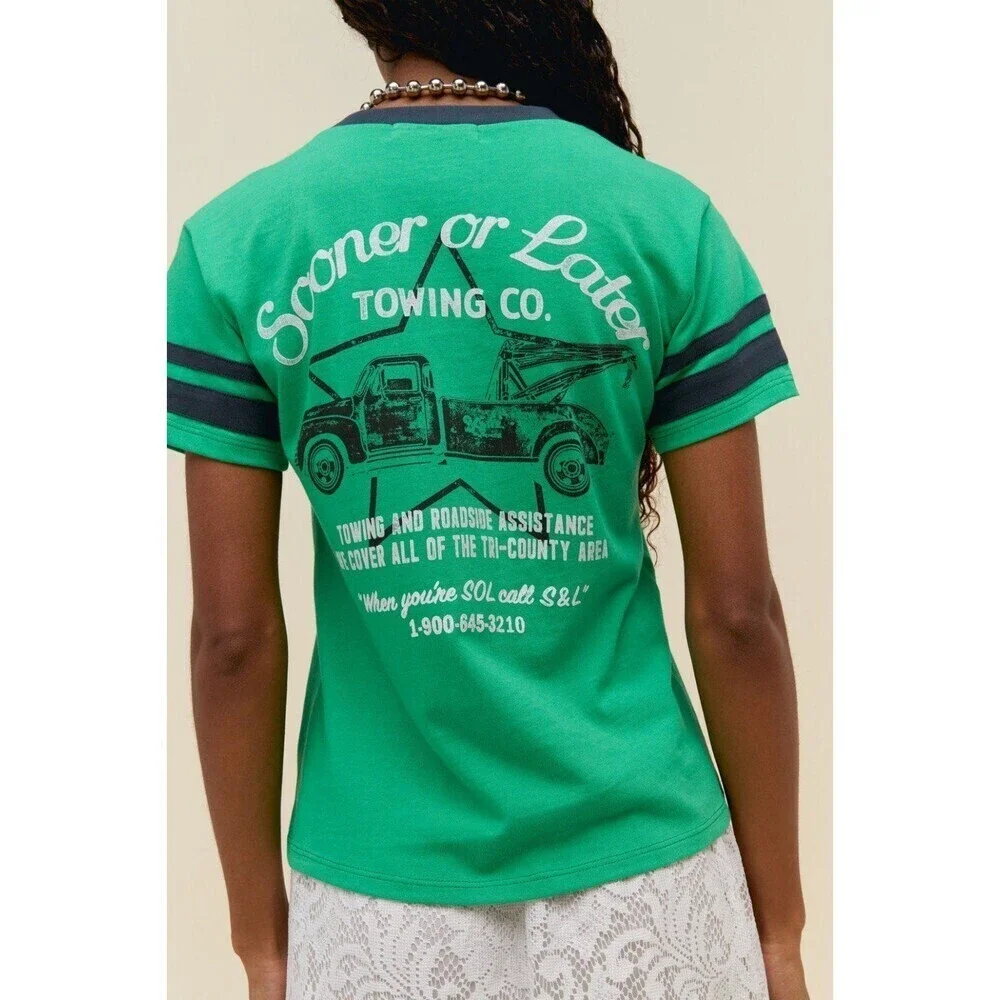 NWT Daydreamer Sporty V-Neck Tee - Picture 1 of 6